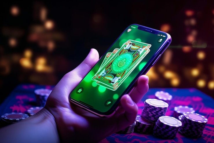 Antarmuka mobile Casino Hold'em responsif